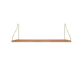 FRAMA - Single Shelf | Natural Oak / Brass | D20 / W60