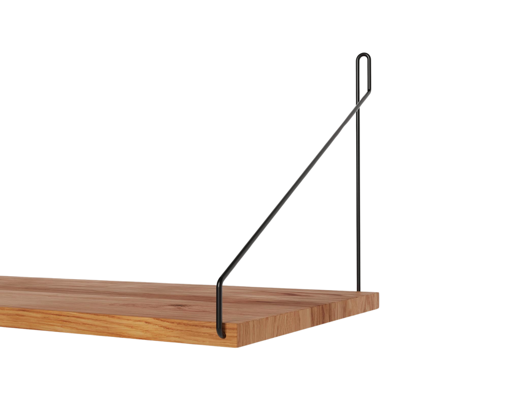 FRAMA - Single Shelf | Natural Oak / Black | D27 / W60