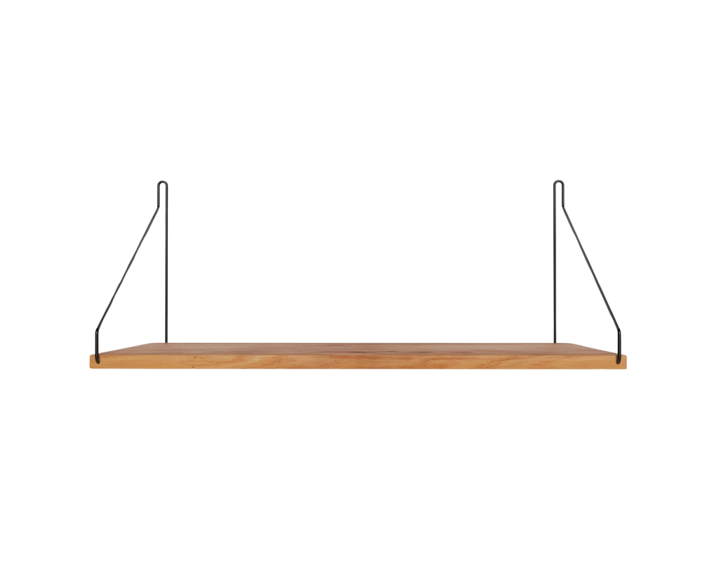 FRAMA - Single Shelf | Natural Oak / Black | D27 / W60
