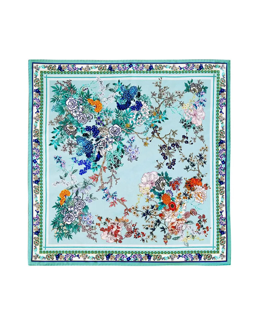 MENG Printed Silk Twill Scarf 