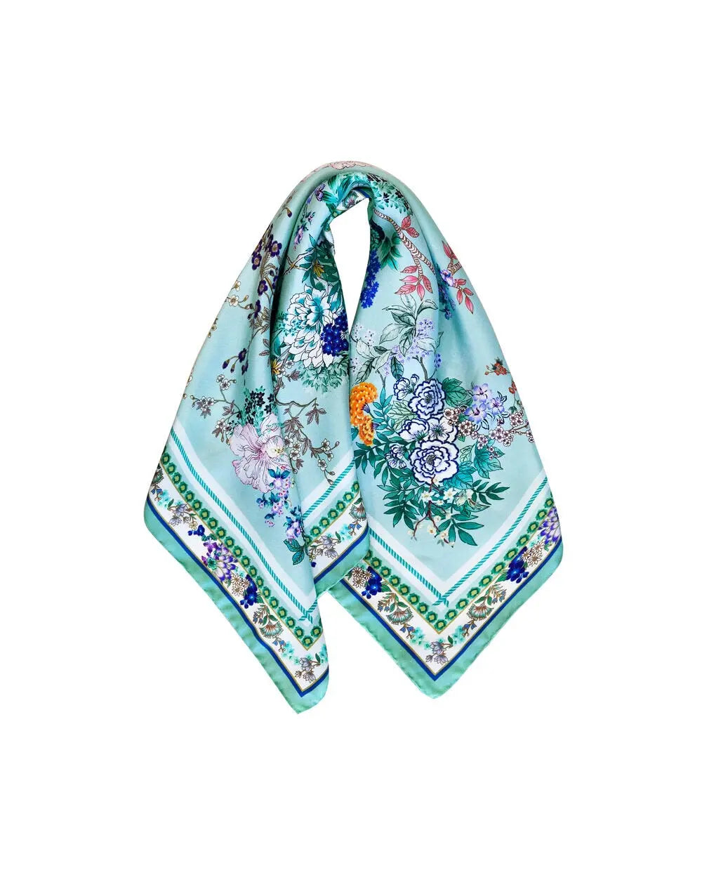MENG Printed Silk Twill Scarf 