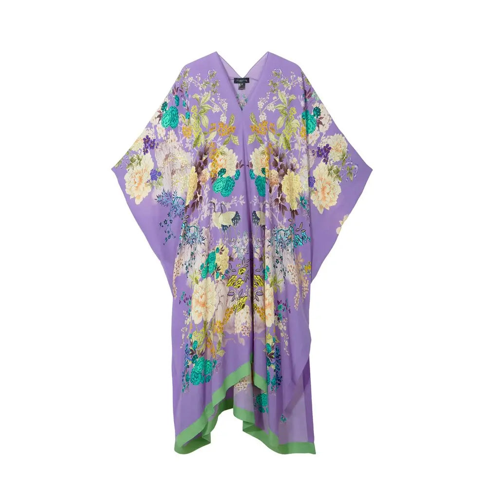 MENG PURPLE SILK GEORGETTE KAFTAN 