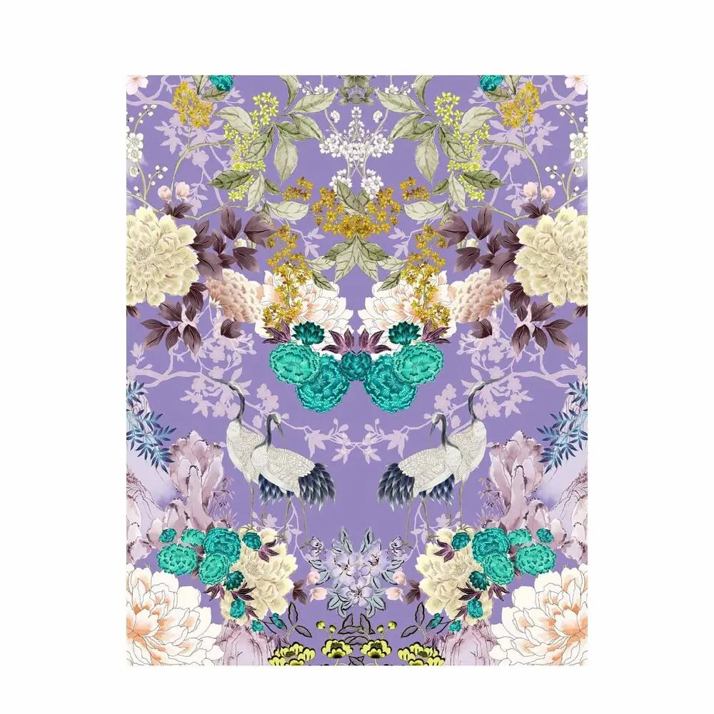 MENG PURPLE SILK GEORGETTE KAFTAN 