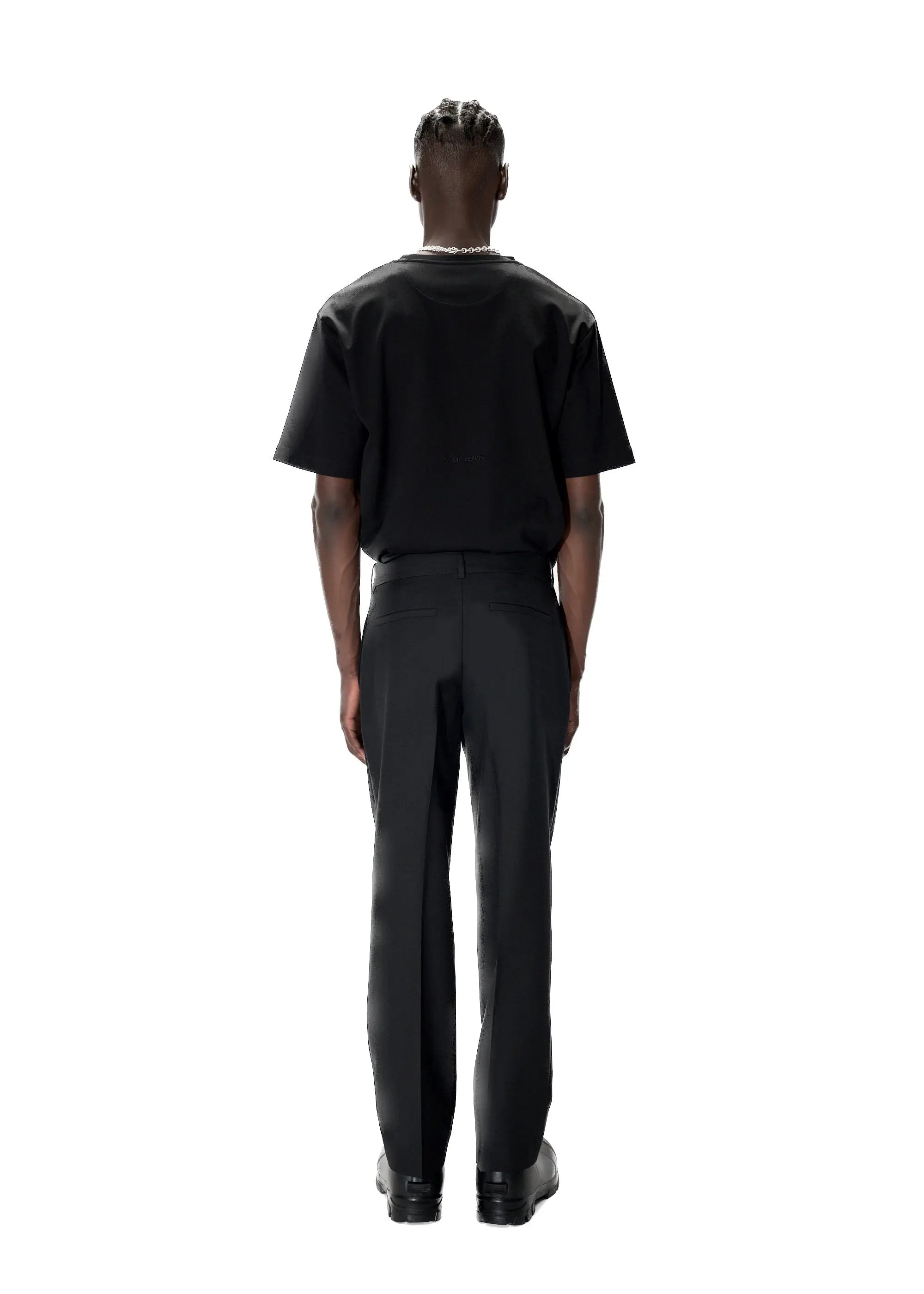 PAST TENSE Regular Fit Wool Trousers 