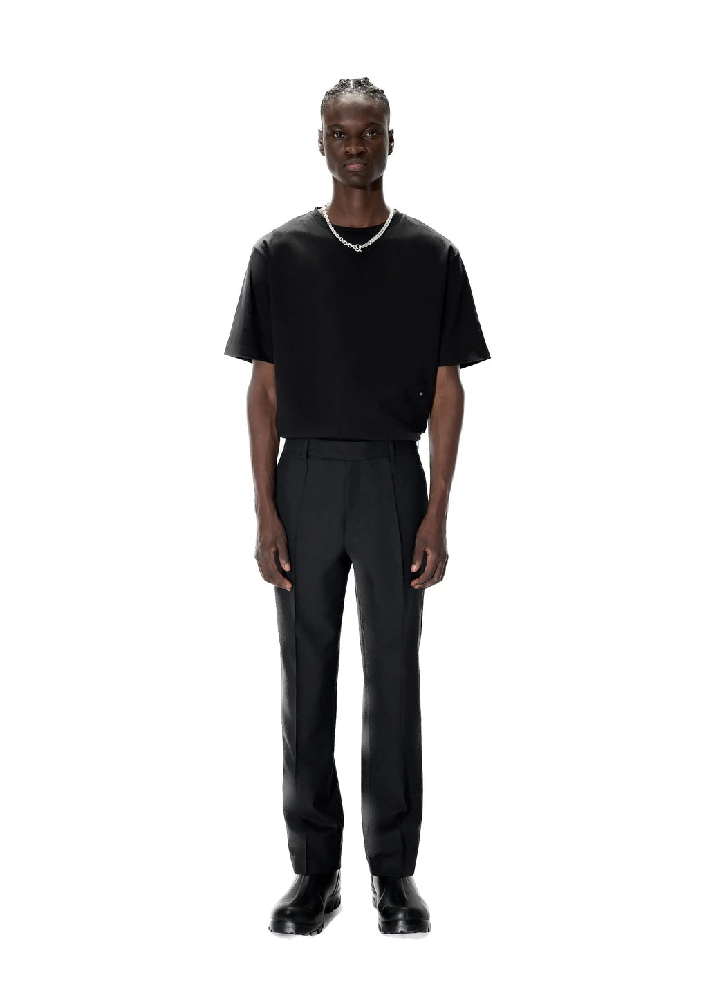 PAST TENSE Regular Fit Wool Trousers 