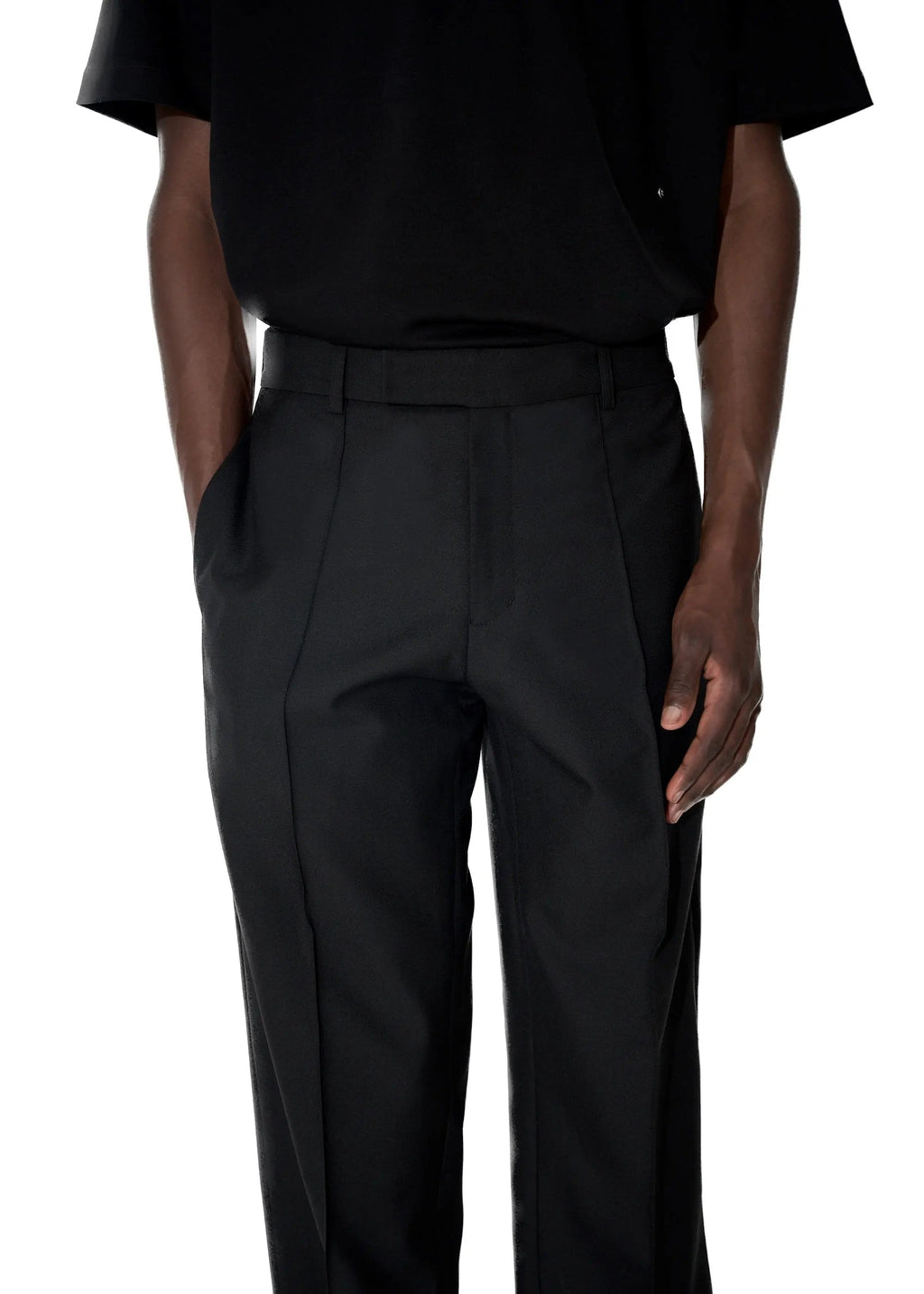 PAST TENSE Regular Fit Wool Trousers 