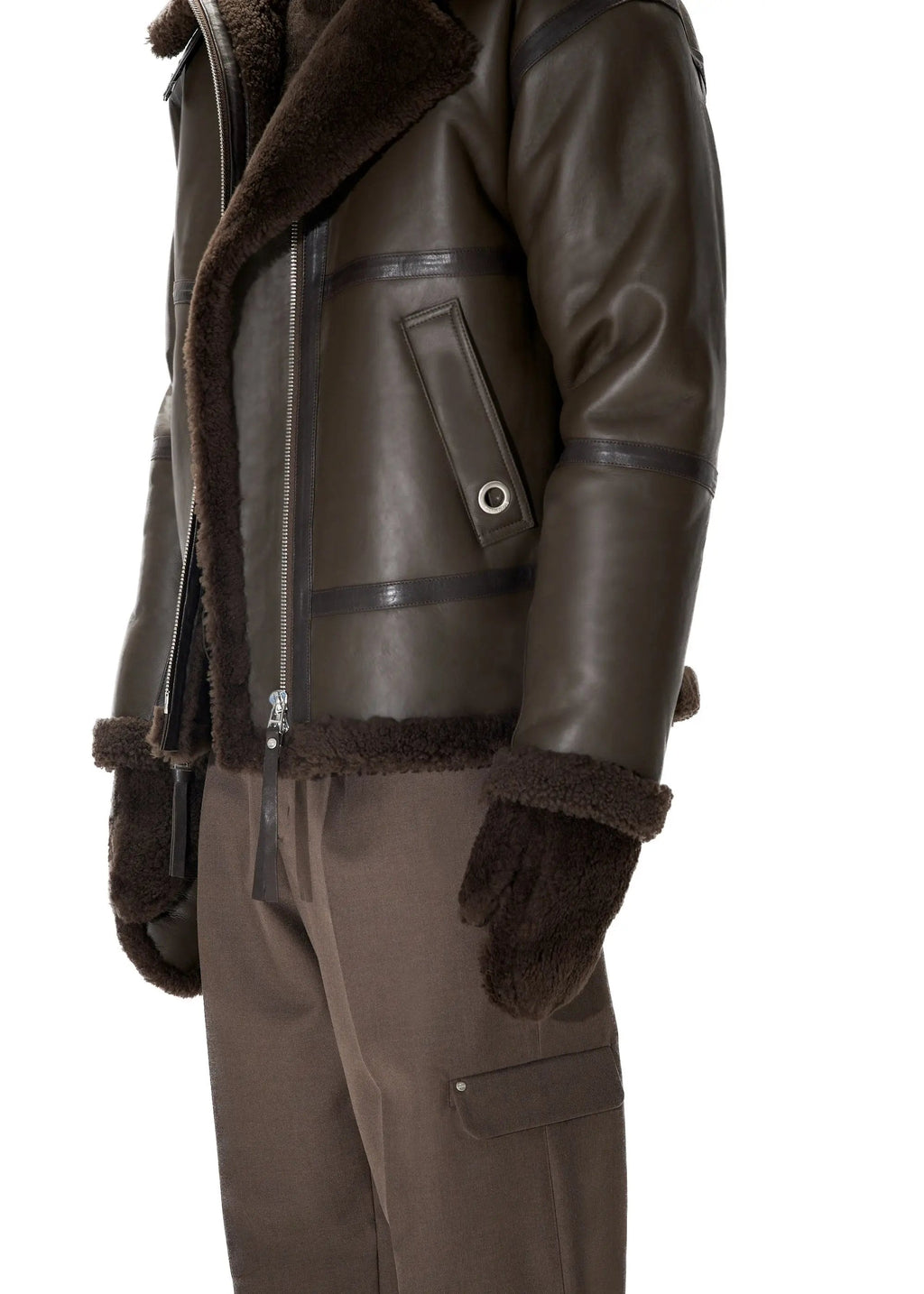 PAST TENSE Shearling Jacket 