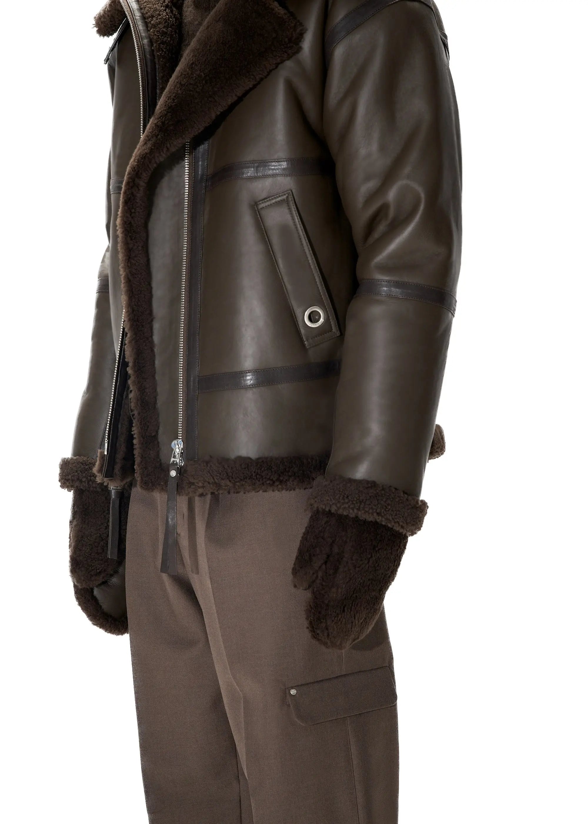 PAST TENSE Shearling Jacket 