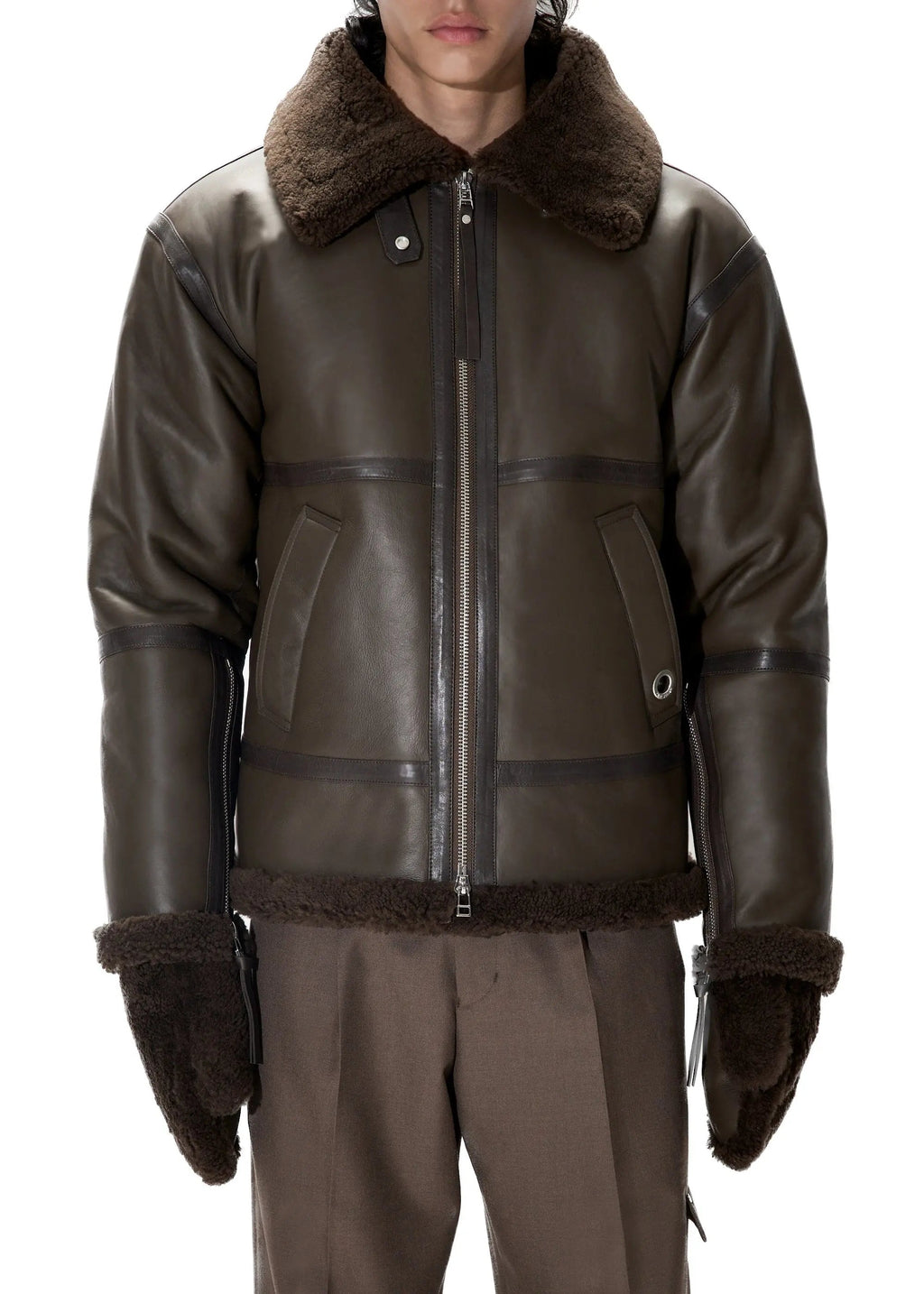 PAST TENSE Shearling Jacket 