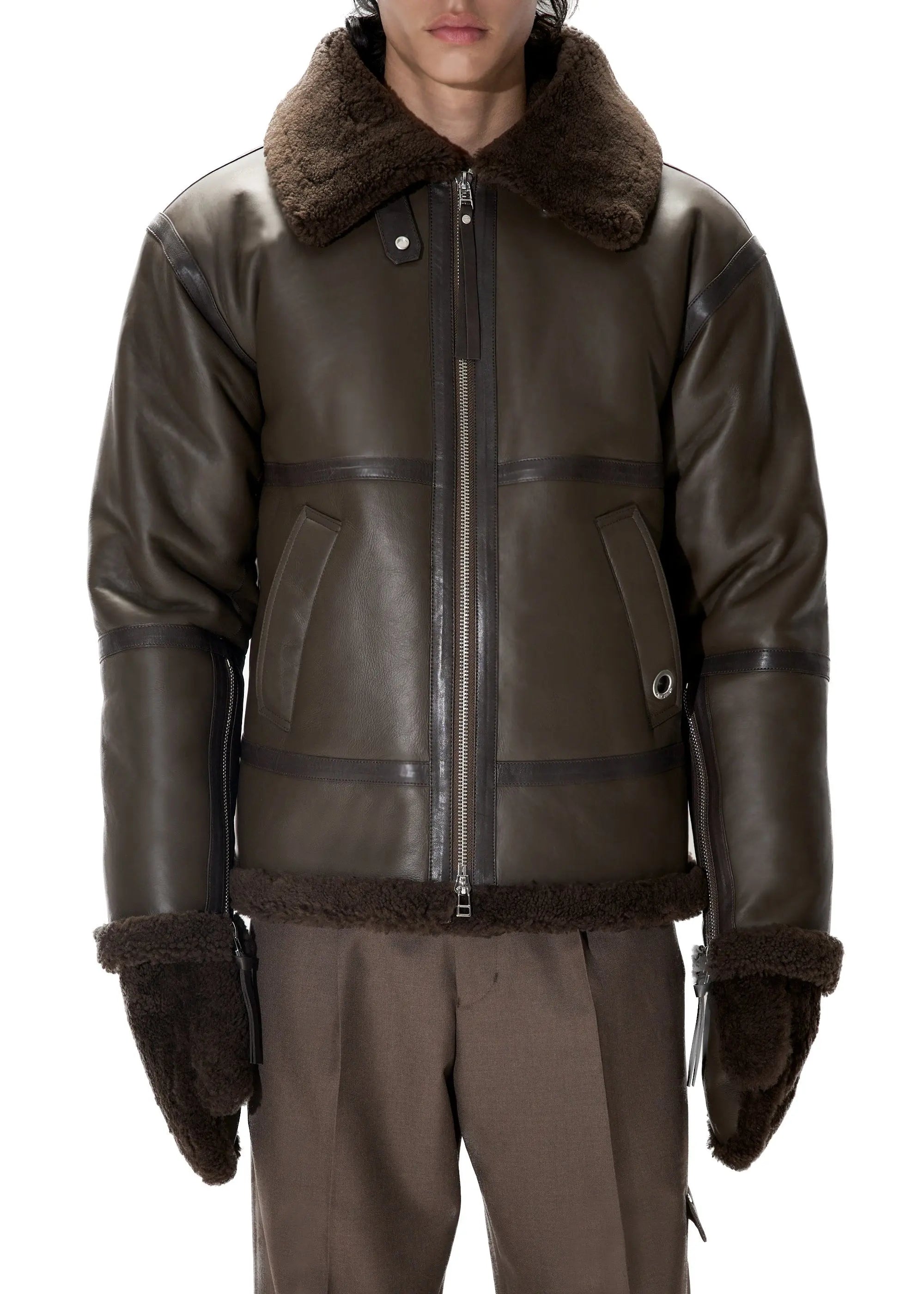 PAST TENSE Shearling Jacket 