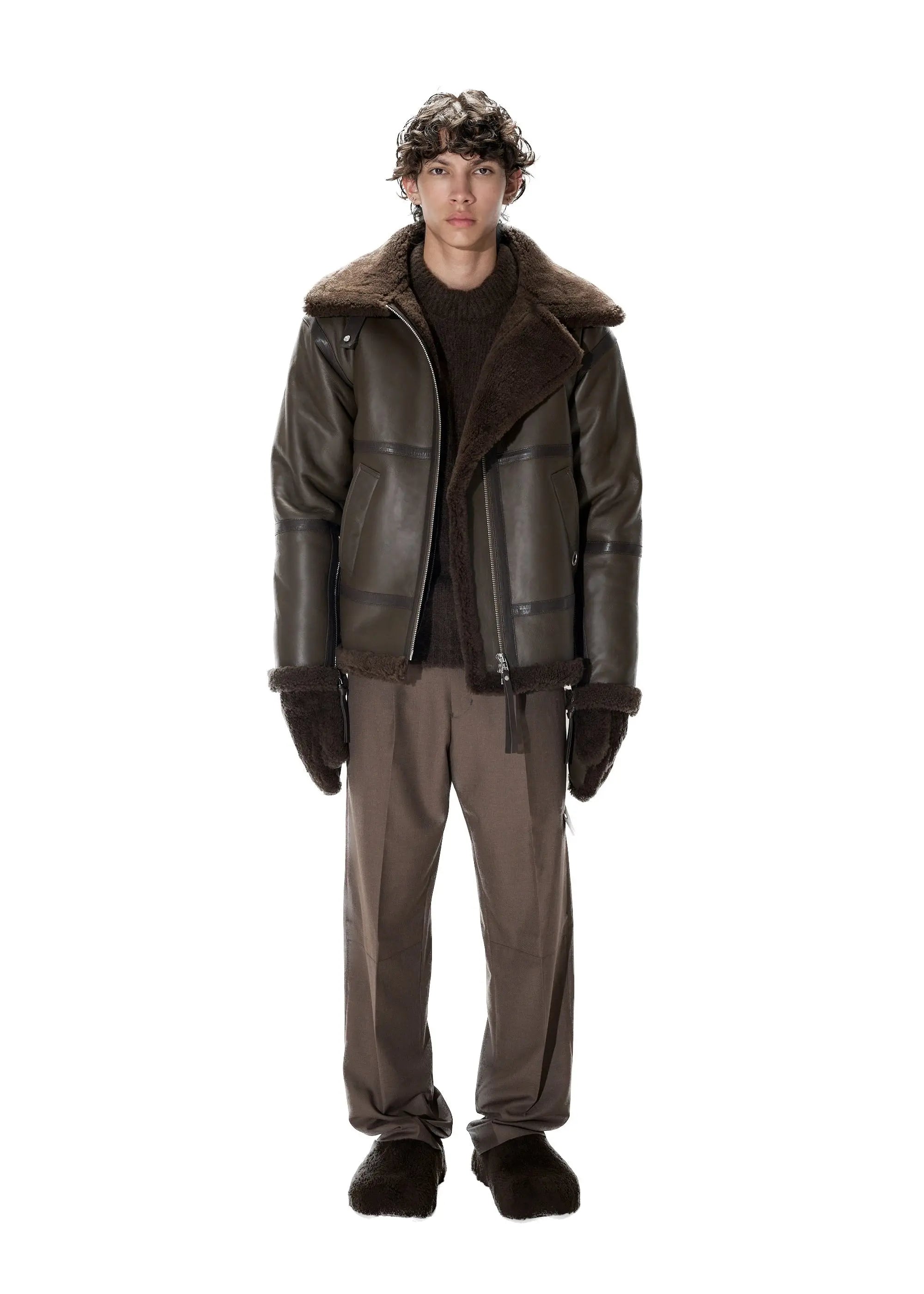 PAST TENSE Shearling Jacket 