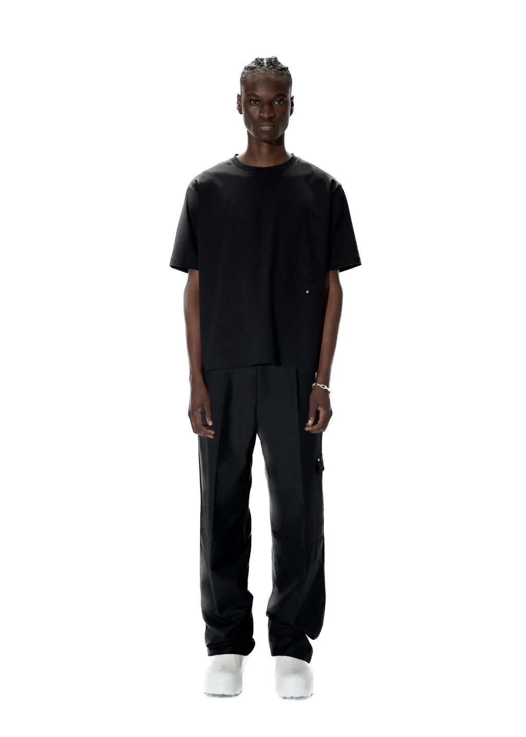 PAST TENSE Warped Logo Crewneck T-Shirt 