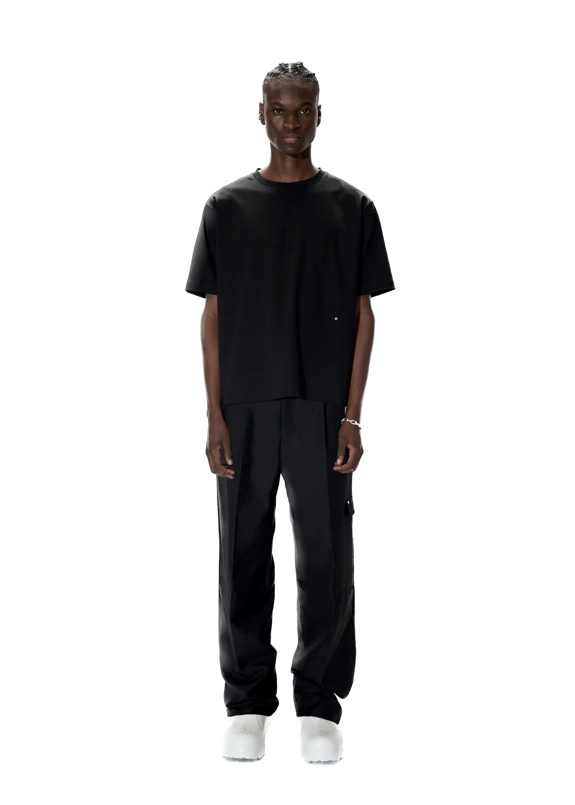 PAST TENSE Warped Logo Crewneck T-Shirt 