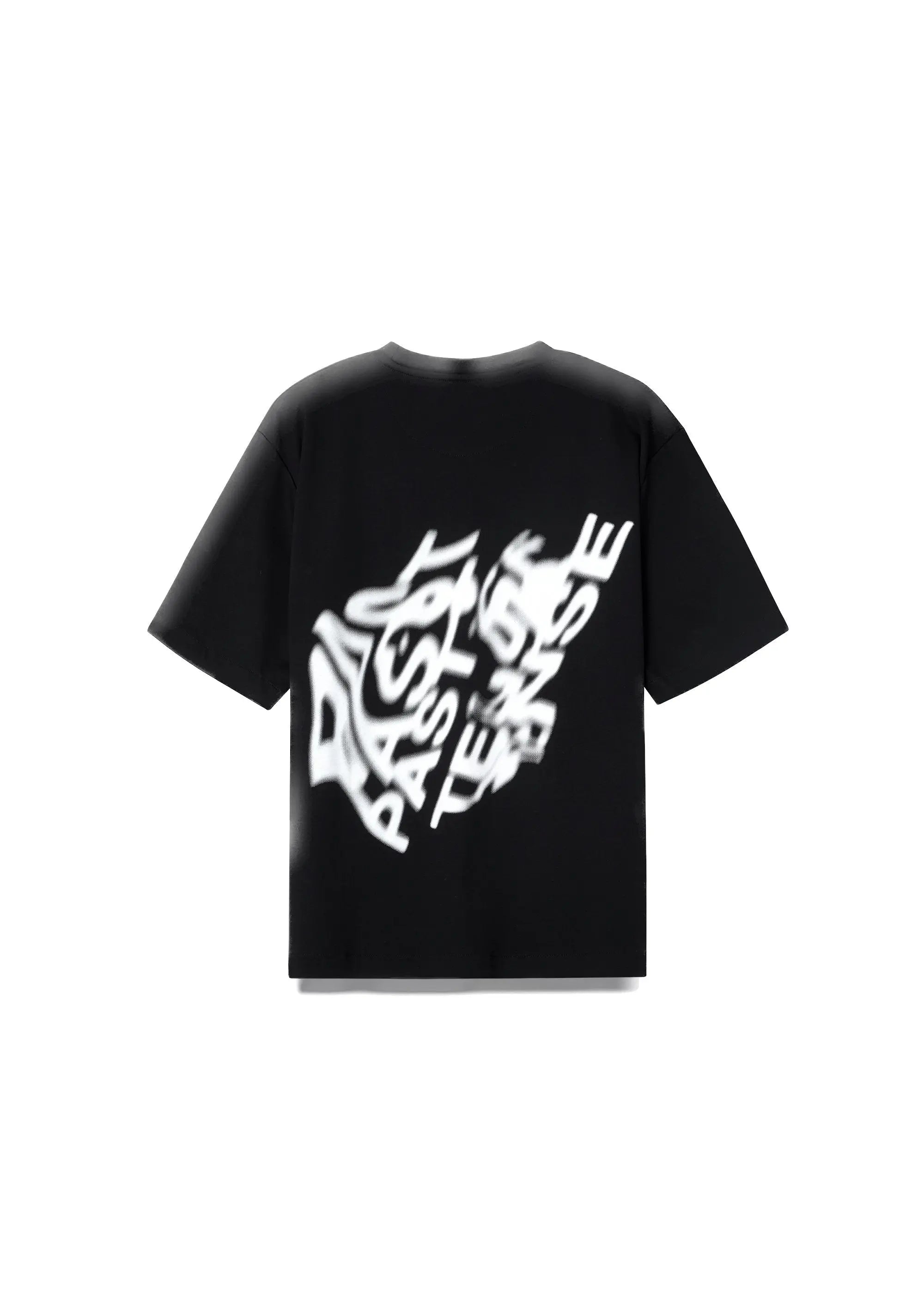 PAST TENSE Warped Logo Crewneck T-Shirt 